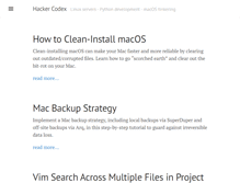 Tablet Screenshot of hackercodex.com